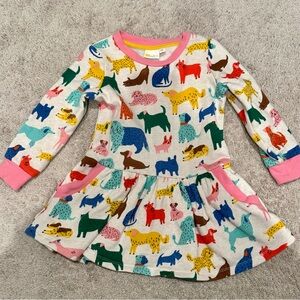 Mini Boden 3-4y Colorful Animal Print Dress